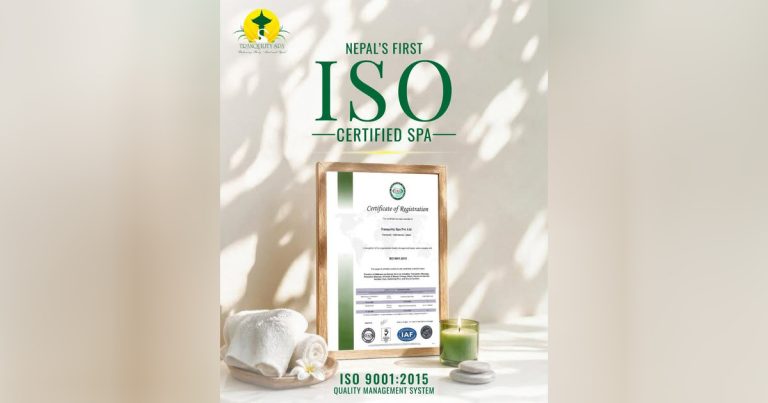 Tranquility Spa Becomes First in Nepal to Earn ISO 9001:2015 Certification